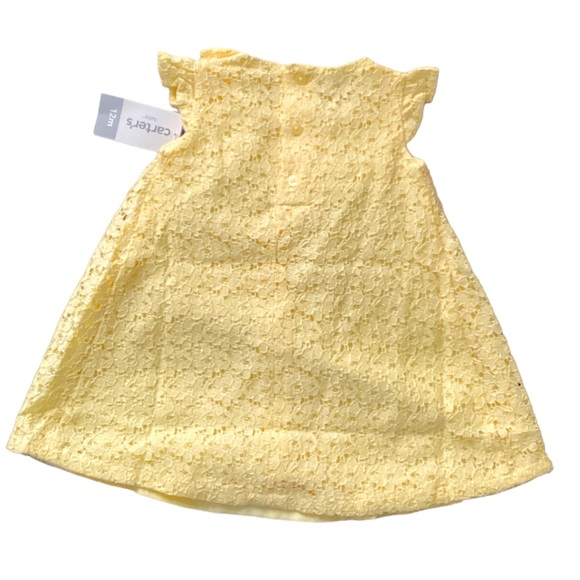 NWT Carters Yellow Dress Sz 12M - Picture 2 of 2